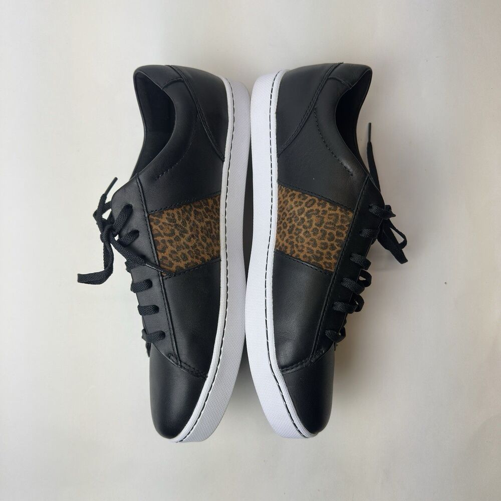 Clarks Collection Pawley Rilee Sneakers Shoes Leopard Black Leather Women' 11W - Picture 8 of 12